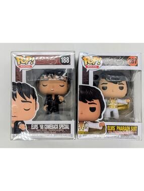 Funko Pop! Elvis Presley Elvis '68 Comeback Special #188 & Pharaoh Suit #287